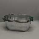 Little Giant Miller Manufacturing Galvanized Oval Tubs Steel Durable Heavy Duty 2 Gallon (Pack of 4)