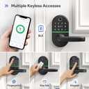 Smart Keypad Door Lock with Handle: NICE DIGI Keyless Entry Electronic Lock for Front Door, Easy Installation (Black)