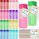 Rtteri 24 sets End of the Year Gifts bulk 17 oz Plastic reusable Water Bottles Bulk Summer Colorful Party Favors Enjoy Summer Graduation Prizes from Teachers for Pool Beach Kindergarten party
