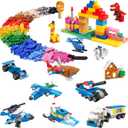 FUN LITTLE TOYS 1100 PCS Building Blocks for Kids 6-12, STEM Learning Bulk Bricks Set, 147 Shapes 17 Colors, Compatible with All Major Brands, Creative Educational Toy Gift