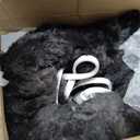 Electric Heated Blanket 62"x84",Luxury Black Twin Faux Rabbit Fur Electric Blanket,Fast Heating Soft Fluffy Thick Electric Blanket with 6 Heating Levels & 12H Auto Off