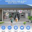 Garage Door Screen for 2 Car Garage 18x7FT, Magnetic Screen Garage with Retractable Fiberglass Mesh and Heavy Duty Weighted Bottom, Easy Assembly & Pass, Hands Free Screen Door Kit