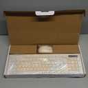 Wireless Keyboard and Mouse Combo, FullSized Wireless Keyboard and Adjustable DPI Mouse, 2.4GHz USB Receiver, Keyboard and Mouse for PC, Windows, Desktop, Laptop (Latte Color)