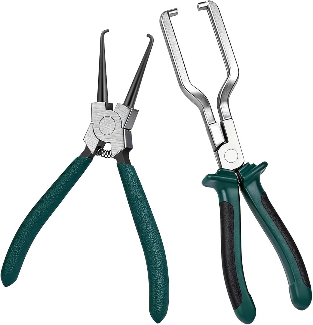 Aleric Electrical Disconnect Pliers - 2Pcs Fuel Line Disconnect Tool, Fuel Filter Caliper, Fuel Line Petrol Clip Pipe Pliers, Automotive Electrical Connector Disconnect Fuel Feed Pipe Repair Tool