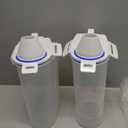 2 Pcs 5.5Lbs Rice Dispenser Storage Containers, Rice Container with Measuring Cup & Pour Spout, Kitchen Plastic Airtight Container for Cereal, Grain, Flour, Sugar, Oatmeal, Dry Pet Dog Food