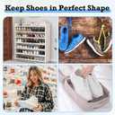 Grevosea 6 Pairs Shoe Trees for Women, Boot Inserts to Keep Shape Plastic Shoe Shaper Inserts Clear Shape Holder Boot Tree Crease Protectors for Sneakers Leather and Boot