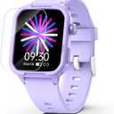 Kids Smart Watch for Boy Girl, Kids Watches with 19 Sport Modes, Heart Rate, Sleep Monitor, Pedometer, Alarm Clock, IP68 Waterproof Fitness Tracker, Gift for 6-16 Year Old Boys Girls Toys (Purple)