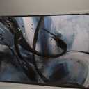 Abstract Canvas Wall Art Black And White Graffiti Lines Simple Art Modern Abstract Artwork Canvas Prints Canvas Picture Contemporary Wall Art Bedroom Living Room Office Decoration Framed 24x48 Inch