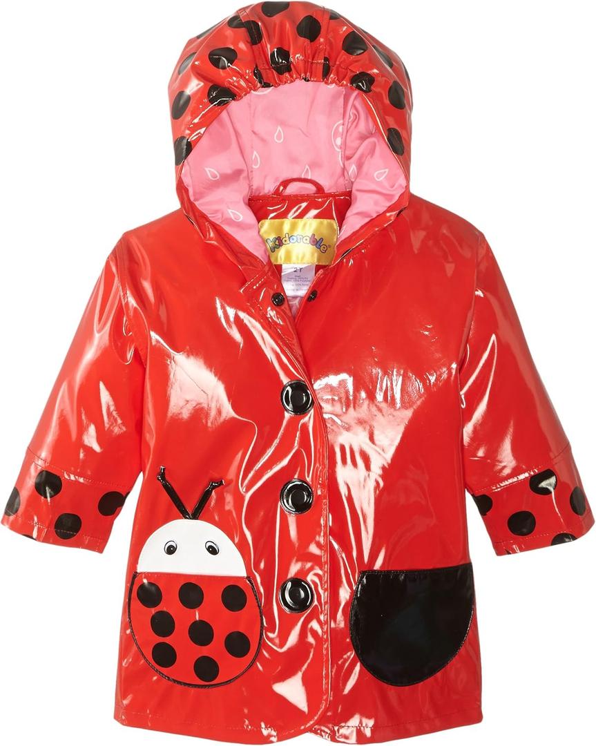 Kid's Ladybug Rain Coat 6Y