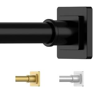 UIOSANRT Shower Curtain Rod Adjustable 31-79", Anti-Rust Shower Rod & Spring Tension Shower Rod No Drill, Black Shower Curtain Rod for Bathroom Tension Rod