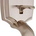 Kwikset Belleview Front Door Lock Handle and Deadbolt Set, Entry Handleset Exterior Only, Satin Nickel, Pick Resistant SmartKey Rekey Deadbolt Security, Interior Sold Separately