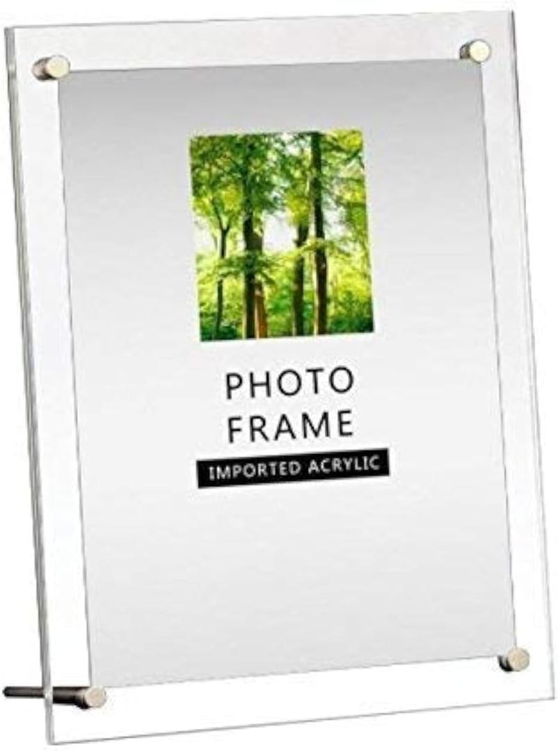 Modern Acrylic Photo Frame - Desktop/Free Standing (6x8 inch)
