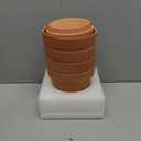 Riseuvo 6 Inch Terracotta Pots with Saucers 4 Pack Medium Clay Flower Pots with Drainage HoleClay Pot for Succulents, Cactus and Indoor Plants, Wedding Favors