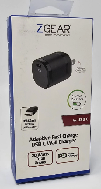 ZGR 20W TYPE C USB WALL CHARGER
