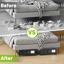 Beborxue Under Bed Storage with Wheels, 2-Pack Under the Bed Storage Containers with Lids, XXL 60L Under Bed Shoes Storage Organizer Bins, Rolling Underbed Storage for Clothes, Shoes, Blankets (Black)