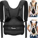 Pawaboo Pet Dog Front Carrier Backpacks, Legs Out Pet Carrier Backpack for Dogs, Adjustable Dog Chest Carriers Purse for Small Medium Dogs Hands Free for Travel Hiking Cycling Camping, XL, Black