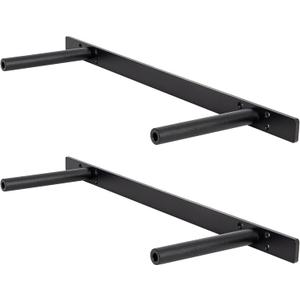 Floating Shelf Bracket ,Hidden Shelf Brackets (2 Pcs Additional Brackets 22 Inch --NO Kits), Matte Black