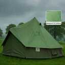 Bell Yurt Tent with Stove Jack, Waterproof Luxury 4 Season Tent 420D Oxford Cloth Glamping Tents for Family Outdoor Camping, Hunting, Party, All Year Living (Green-Oxford, 4M- 173 sq. ft)