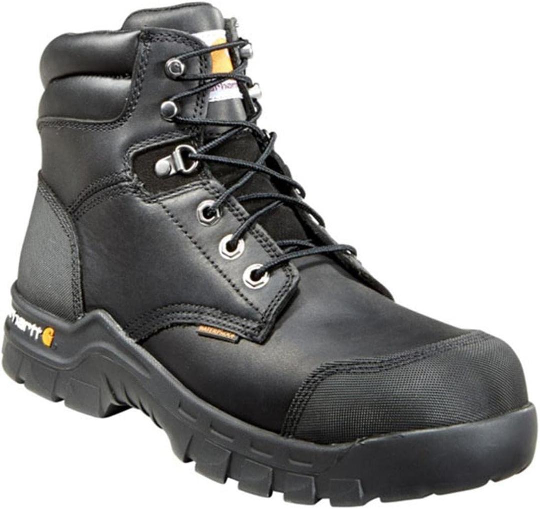 Carhartt Men's CMF6380 Rugged Flex Six Inch Waterproof Work Boot (15 Wide, Black Oil Tanned)