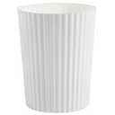 JiatuA Small Can Plastic Wastebasket Round Garbage Container Bin for Bathroom, Kitchen, Bedroom, Home Office, College Dorm, White (1.8 Gallons)
