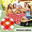 misaya 4 Packs Buffalo Disposable Table Cloth, 54 x 108 Inch Waterproof Plastic Tablecloth, Rectangle Red and White Checkered Table Covers for Picnic, Birthday, Party, Mother's Day