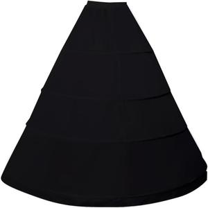 ZLQQ Women's 4-Hoop Petticoat Crinoline Underskirt for Wedding Ball Gown Tutu Tulle Slips Skirt,medium