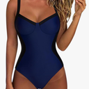 SUUKSESS Womens Tummy Control One Piece Swimsuit Sexy Crisscross Back Bathing Suit Size Medium