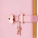 CAGIE Diary with Lock for Girls Ages 8-12 Journal with Lock and Key 296 Gold Edged Pages Heart-Shaped Locked Journal for Women Teen Girls with Gift Box (A - Pearl Pink)