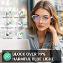 Smart Glasses for Women, Blue Light Filtering LensesBluetooth 5.3, Audio & Mic, Intelligent Touch,Open-Ear Clear Sound Audio Glasses with Bluetooth, Ultralight Comfortable Design for Working.