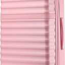 Kono Expandable 28 Inch Large Checked Luggage: ABS+PC Hardside Trolley Travel Case - Hard Shell Suitcase with TSA Lock, Cream/Pink