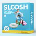 Sloosh 4 Pack Inflatable Pool Floats, Pool Tube Rings, Swim Tubes, Floaties Toys, Beach Swimming Party Toys for Kids and Adults