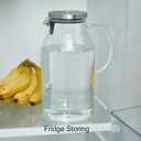 Karafu 95 Ounces/2.8 Liter Glass Pitcher with Lid, Wide Mouth Heat Resistant Water Jug for Hot/Cold Water, Ice tea and Juice Beverage