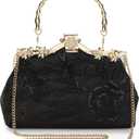 UBORSE 1920s Vintage Clutch Purse Beaded Evening Bag for Women Formal Bridal Sequin Handbag Clutch for Wedding/Prom/Cocktail | 1920s, Vintage, Beaded, Formal, Bridal, Sequin (Black -092)