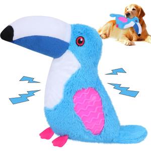 ClawClawHome Dog Toys Plush,Squeaky Dog Toys,Cute Tantou Plush Toy for Small Dogs,Soft Stuffed Interactive Chew Toys to Keep Them Busy (Blue)