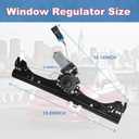 Front Left Power Window Regulator And Motor Assembly Compatible with Fiat 500 1.4L 2012 2013 2014 2015 2016 2017 2018 2019 Replaces Part Number 751-648: 68070267AC 68070267AD 68070267AE - Driver Side