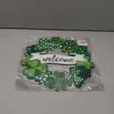 Wooden St. Patrick's Day Decoration Shamrock Door Wreath for Front Door Sign Wall Signs Shamrock Clover Spring Decoration, Irish Sign Welcome Hanging for Home Decor Party Outdoor Indoor Supply