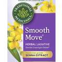 Traditional Medicinals Organic, Smooth Move Laxative Capsules - Organic Senna & Licorice Laxatives for Constipation - Kosher, Non-GMO, Stimulant-Free - 50 Capsules (EXP 06/16/28)