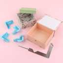 Briartw 8pcs Corner Guides for Chipboard Boxes,L-Shape Cardboard Box Corner Assembly Clamps for Box Making,Cartonnage Corner Holding Tool Work with 3 mm, 2 mm, 1.5 mm, and 1 mm Wide Chipboard,Blue