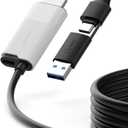 Hagibis USB3.0 Video Capture Card with 100W PD, HDMI to USB A/USB C Capture Cable 1080P@60fps YUY2 MJPEG MS2130 for Quest 3 2 Pro VR Switch PS4/5 Live Broadcast, Gaming, Streaming, Recorder