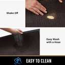 PLEASOR Front Door Mat Indoor Outdoor Entrance, Sturdy Natural Rubber Doormat, Resists Dirt and Absorbent, Low Profile Welcome Mat for Outdoor Entry, 17x30, Brown (2'6" x 1'5" (Rectangular))