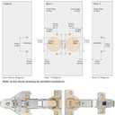 Chibery 2 Pair 135 Degree & 165 Degree Hinges Kit for Pie Corner Cabinets, Hidden Lazy Susan, Face Frame Self Closing, Clip On, Smooth Slow Close, Concealed Mount for Bi-fold Door, Kitchen Cupboard