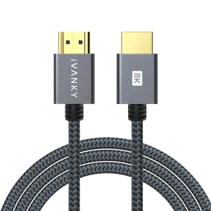 IVANKY 8K HDMI Cable 10 ft, 48Gbps HDMI 2.1 Cable, [8K/60Hz 4K/120Hz, HDR, HDCP 2.3, 3D, eARC], High Speed Braided 8K HDMI Cord Compatible with PS5, PS4, UHD TV and PC