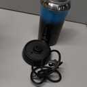 Maestri House Milk Frother, 3-in-1 Hot & Cold Mik Frothing Steamer, 8.12OZ/240ML Touch Control Foam Maker, Compact Space-saving Design for Latte, Cappuccino and Warm Milk (Black-Blue Gradient)