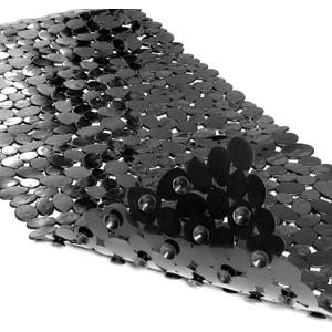 Bath Tub and Shower Mats, Non-Slip Pebble 35 x 16 Inches Machine Washable Bathtub Mat with Drain Holes, Suction Cups for Bathroom (Black)