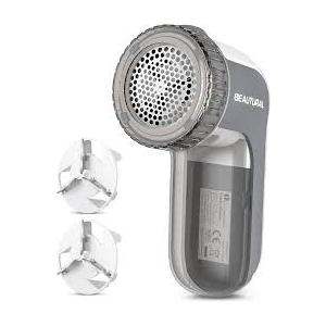 BEAUTURAL Fabric Shaver and Lint Remover, Sweater Defuzzer with 2Speeds, 2 Replaceable Stainless Steel Blades, Battery Operated, Remove Clothes Fuzz, Lint Balls, Pills, Bobbles Gray
