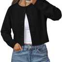 LILLUSORY Womens Cropped Cardigan Sweaters Lightweight Crop Knit Y2k Outfits Fashion Button Up Clothes, Size L