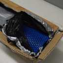 4x10 Ft Non Slip Drainage Floor Mats, PVC Pool Flooring Mat for Deck, Mesh Hollow Drainage Mat, Rubber Drainage Mat Roll for Bathroom Garage Basement Backyard Commercial Kitchen Wet Area (Blue)