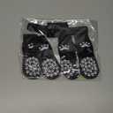 EXPAWLORER Anti Slip Dog Socks to Prevent Licking Paws, Shoes for Hot Pavement, Dog Booties for Small Dogs, Traction Control Boots & Paw Protectors for Hardwood Floors Black&Grey (Small (4 Count))