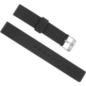 uxcell Rubber Watch Band, Replacement Silicone Watch Strap, White (16mm, Black)