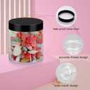 Loretoy 36 Pack 8 OZ Household Plastic Jars with Lids, BPA Free, Reusable, Refillable Transparent Cosmetic Containers for Bath Salts, Cosmetics, Powders, Beauty Product and Small Accessories, Black